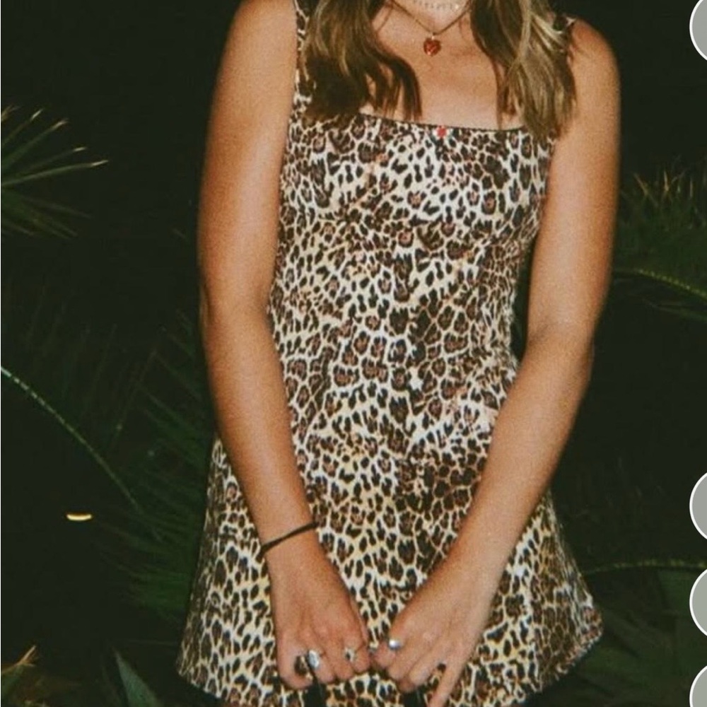Kitteny Leopard Print Mini Dress